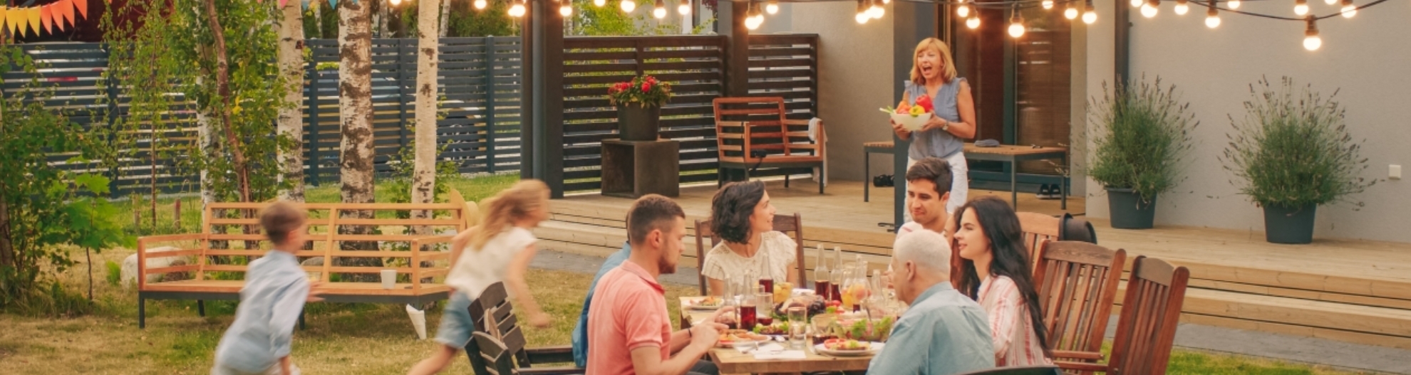Family Backyard Dinner