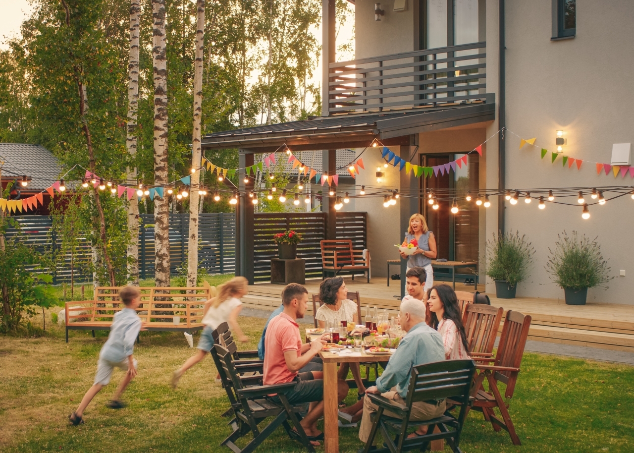 Family Backyard Dinner